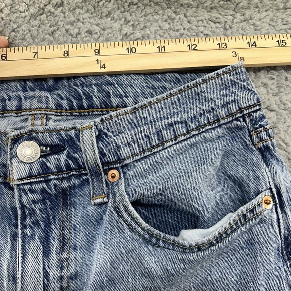 Levis 502 Jeans Mens 29 (27X26) Power Puff Girls Blue Clean Blue Denum - Picture 7 of 15